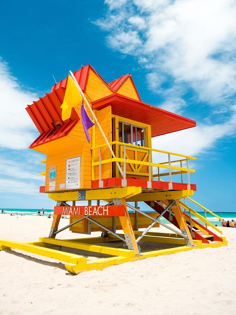 A Miami lifeguard tower