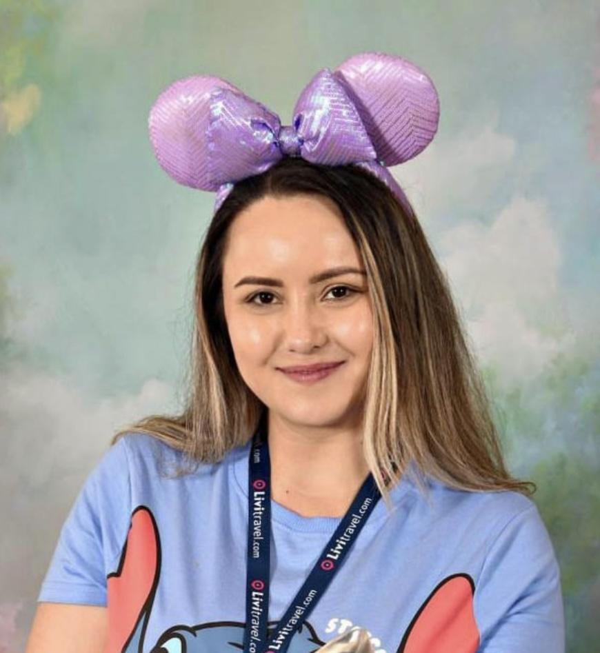 Smiling Woman Mouse Ears