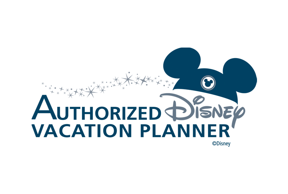 Authorized Disney Vacation Planner logo with Mickey Mouse ears and sparkling stars.